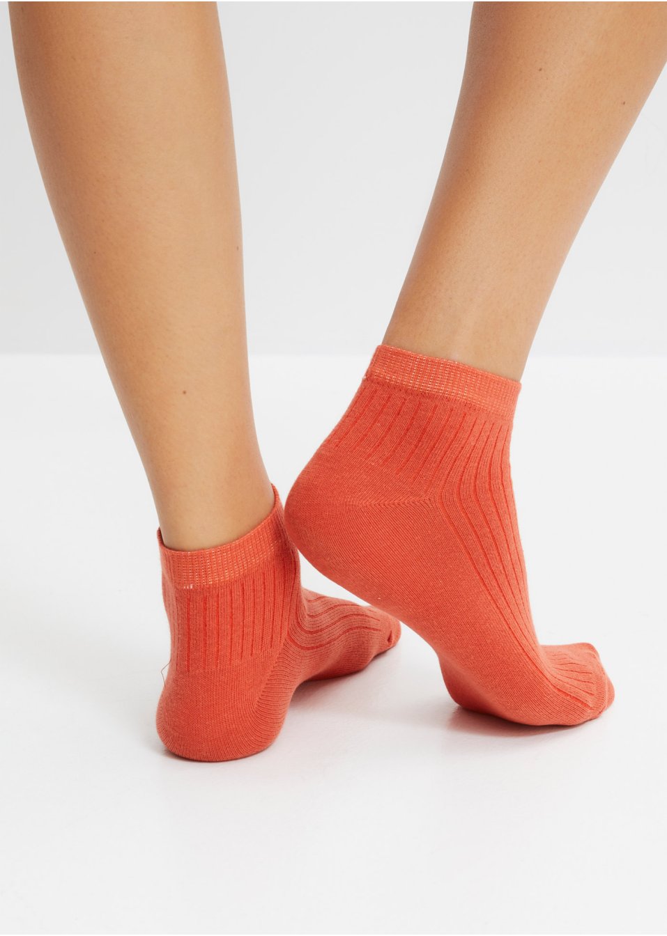 Lot de 10 paires de chaussettes courtes en structure côtelée avec coton