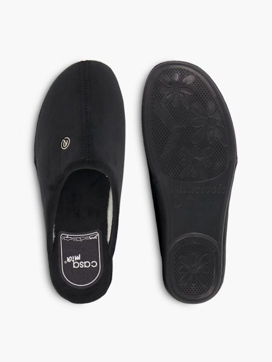 Casa mia Pantoffel Schwarz