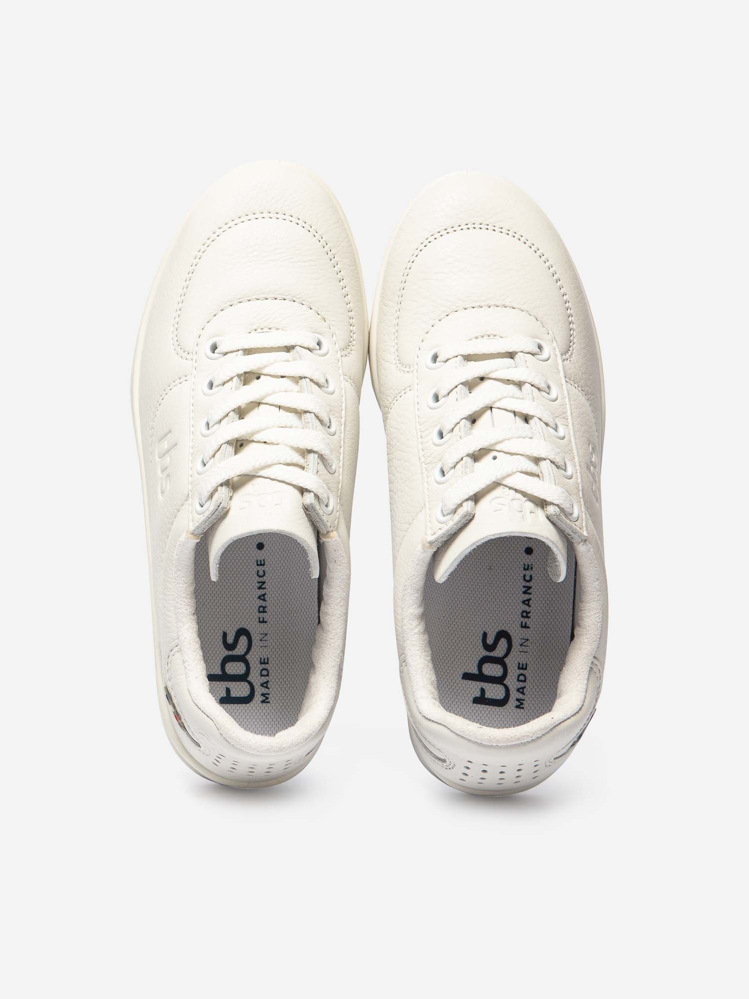 Baskets Femme Confort Brandy Dessus Cuir Blanc
