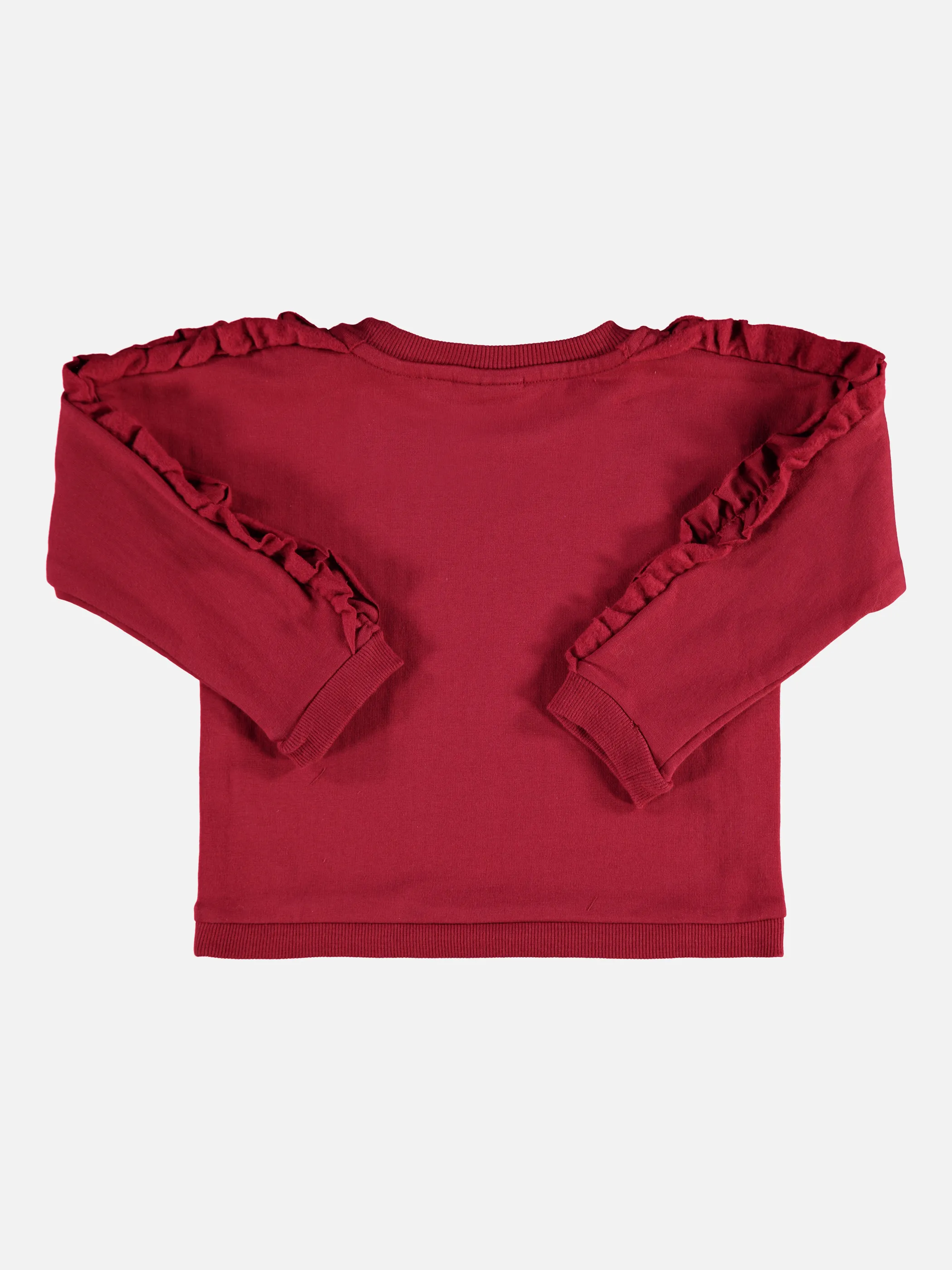 Mädchen Pullover mit Rüschenbesatz am Ärmel
