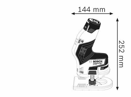 Bosch GKF 12V-8 Accu kantenfreesmachine in L-Boxx - 06016B0000