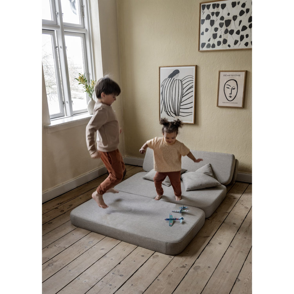 Køb by KlipKlap 3 Fold Sofa Sand With Sand KK XL Soft 140 Cm