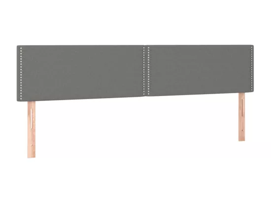 Tête de lit à LED Gris foncé 160x5x78/88 cm Tissu