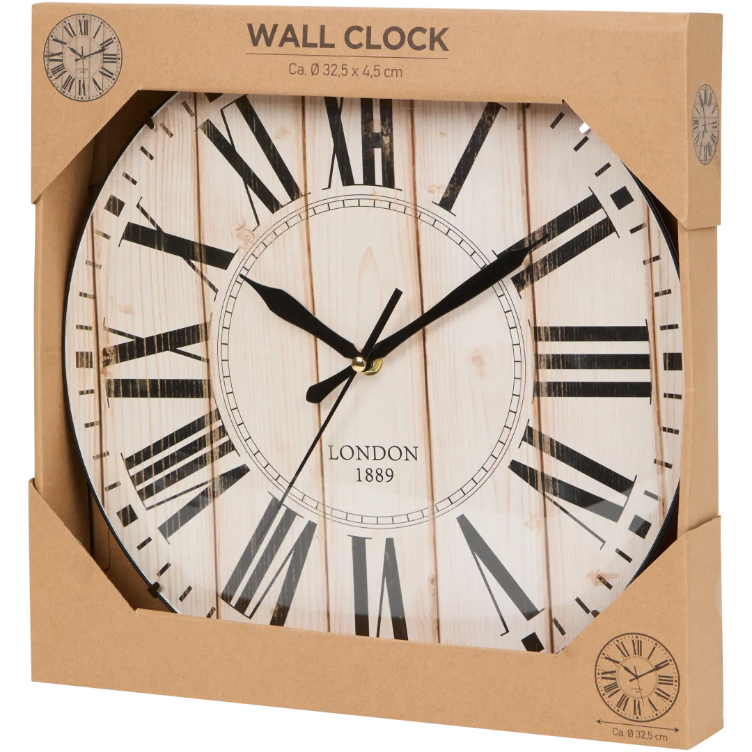 Wandklok Ø 32,5 cm | diverse varianten