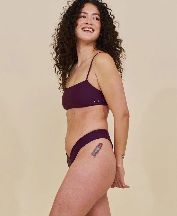 Cartel Copenhagen Sanur bandeau justerbar bikini top Deep