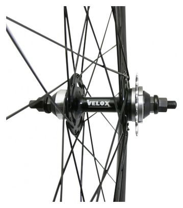 ROUE ROUTE - FIXIE - PISTE P2R 30mm NOIR ARRIERE DOUBLE FILETAGE AVEC PIGNON 16DTS