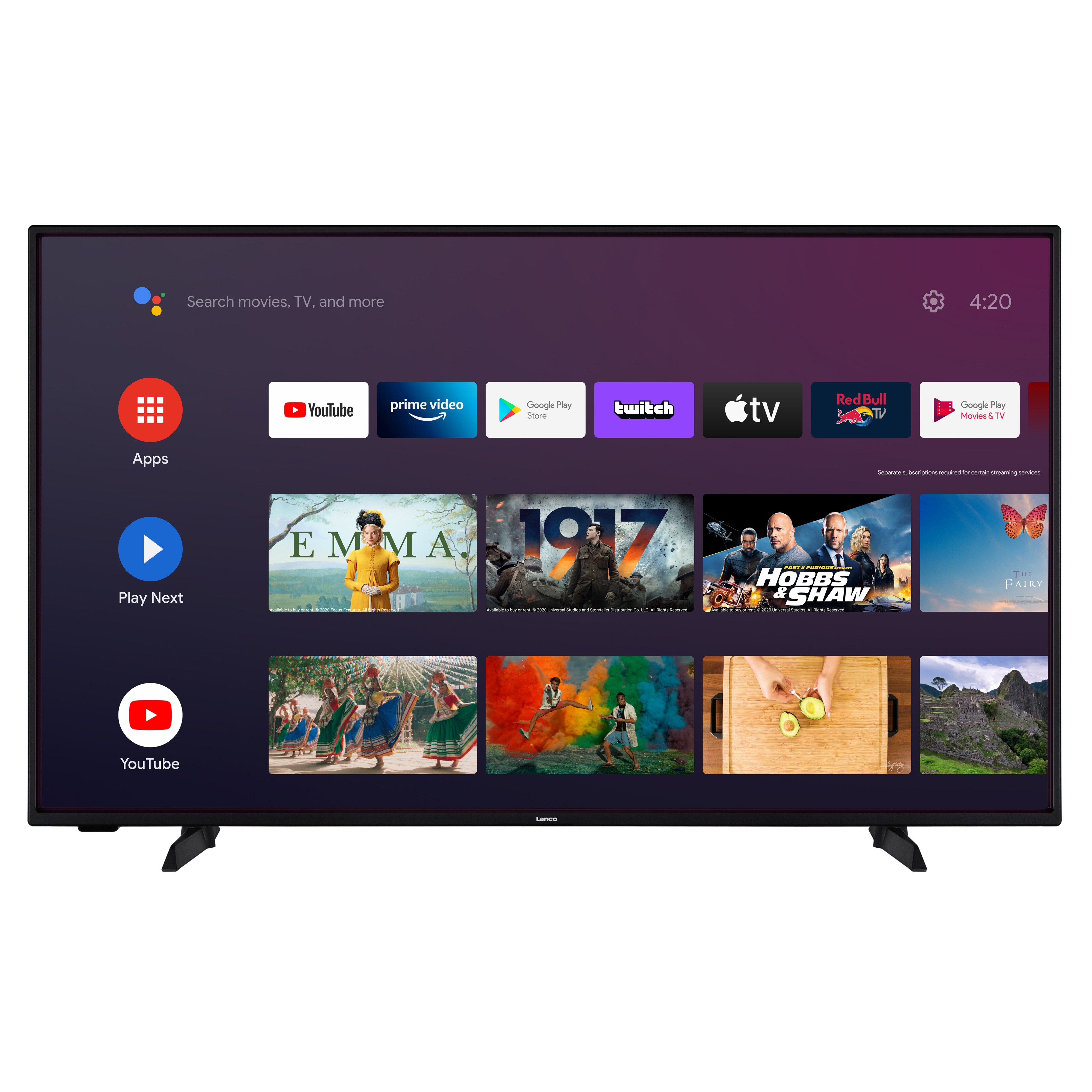 Lenco LED-4353BK - 43-Zoll 4K Android-Smart-TV, schwarz