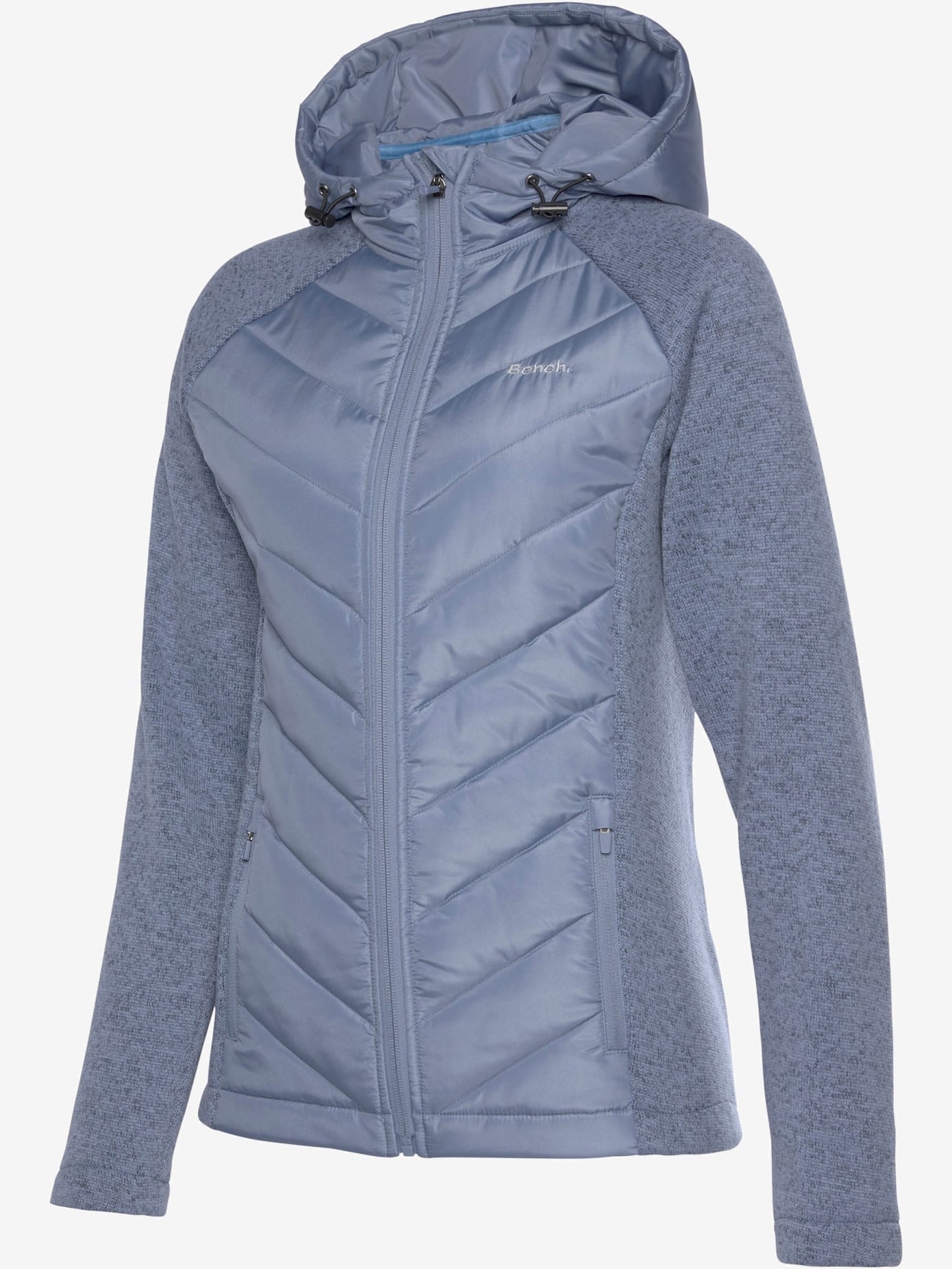 Doudoune veste matelassée en tricot polaire doux aux manches