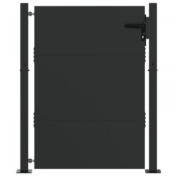 vidaXL Portão de Jardim Preto 105 x 125 cm Aço com Revestimento em Pó - 202230879