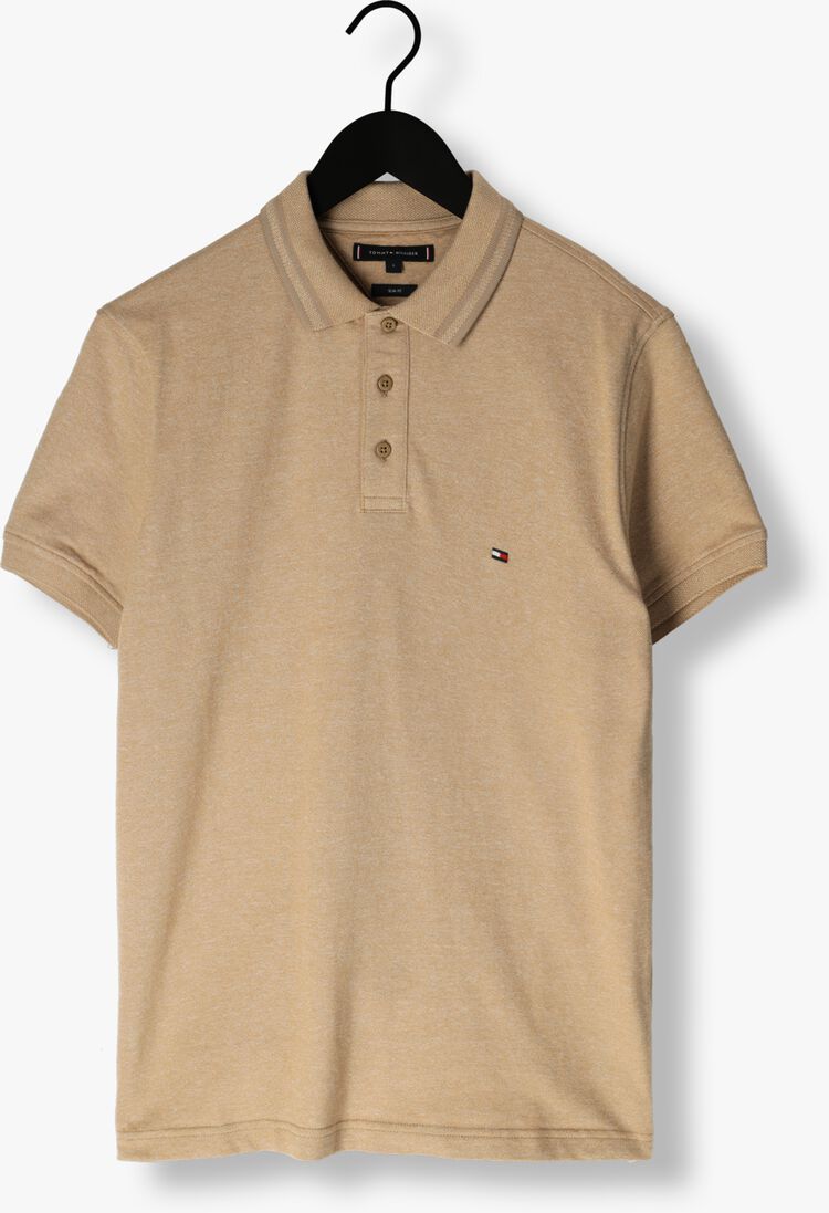TOMMY HILFIGER bruine tommy hilfiger polo pretwist mouline slim fit polo