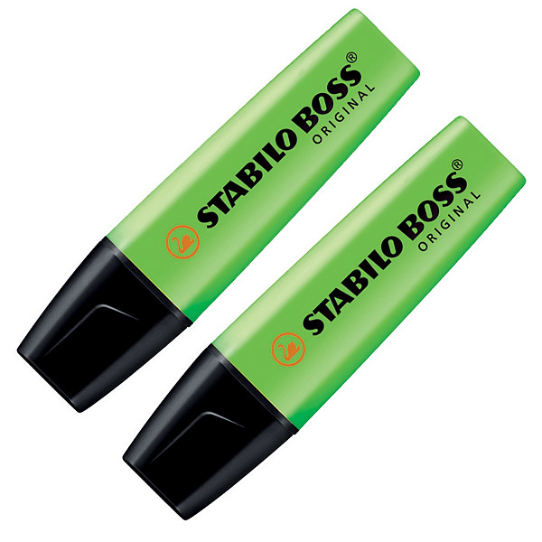 2 surligneurs Stabilo Boss Original coloris vert