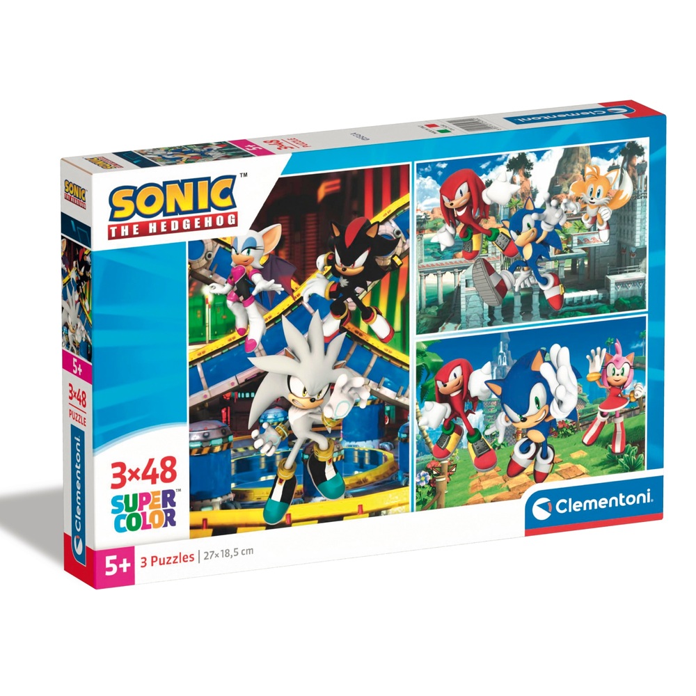 Clementoni Sonic The Hedgehog 3 x 48-teiliges Puzzle