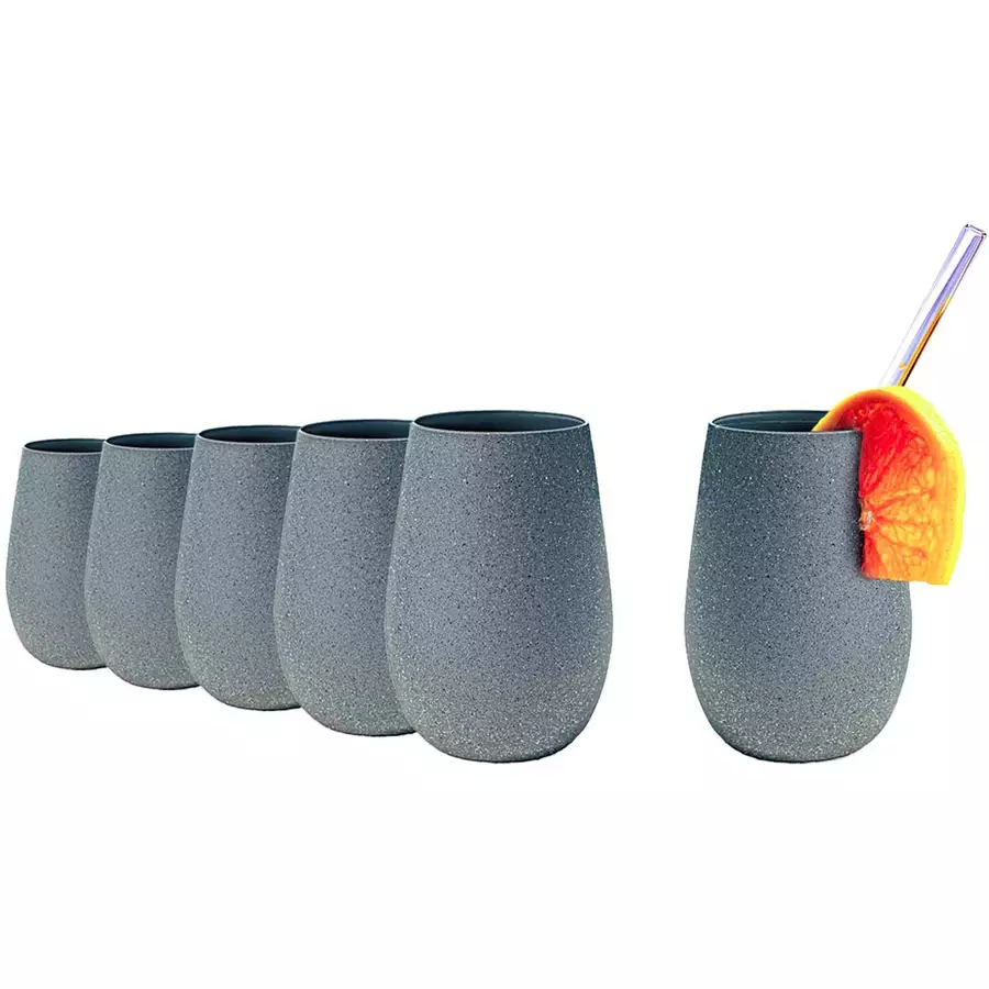 Stölze Lausitz Becher Stones 465 ml 6er Set hellgrau