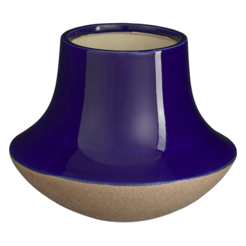Vaas blauw - h20xd25cm