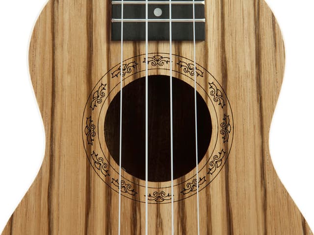 Dimavery uk-400 ukulele, sopran, zebratræ