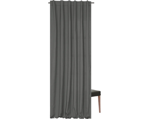 Gordijn met universele tape, canvas, taupe, 140x280 cm