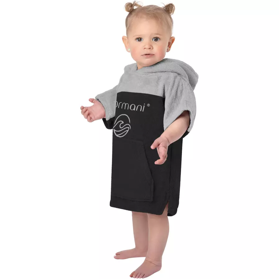normani Kinder Badeponcho Puwai Schwarz