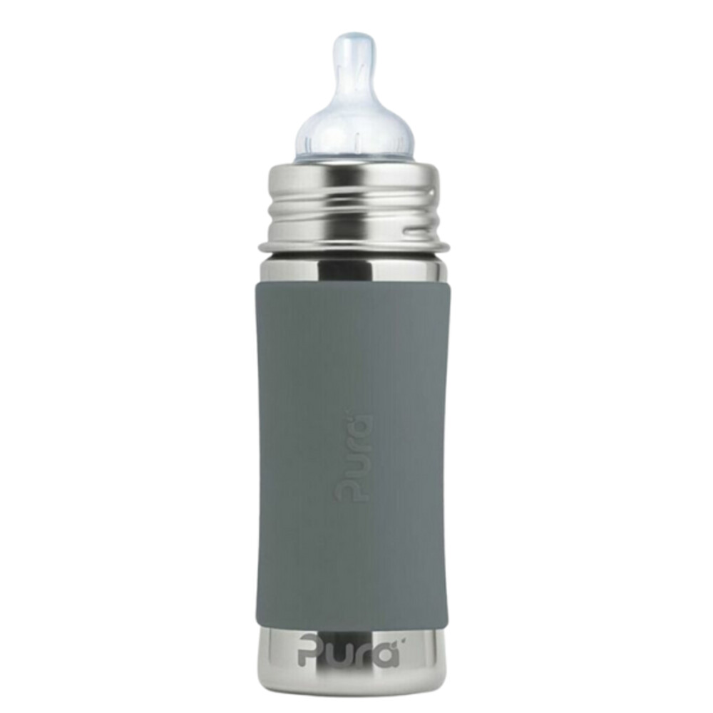 Pura Speenfles Medium Flow Grijs325 ml