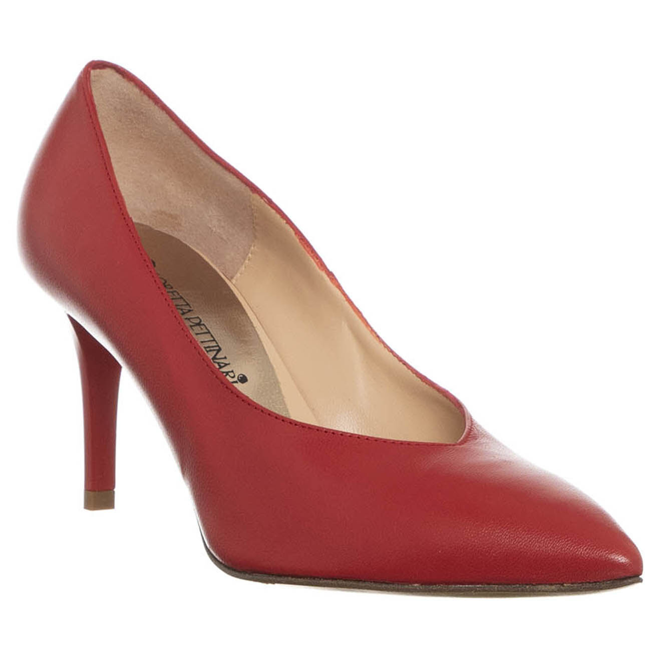Loretta Pettinari Escarpins en Cuir Silla rouges - Talon 7 cm