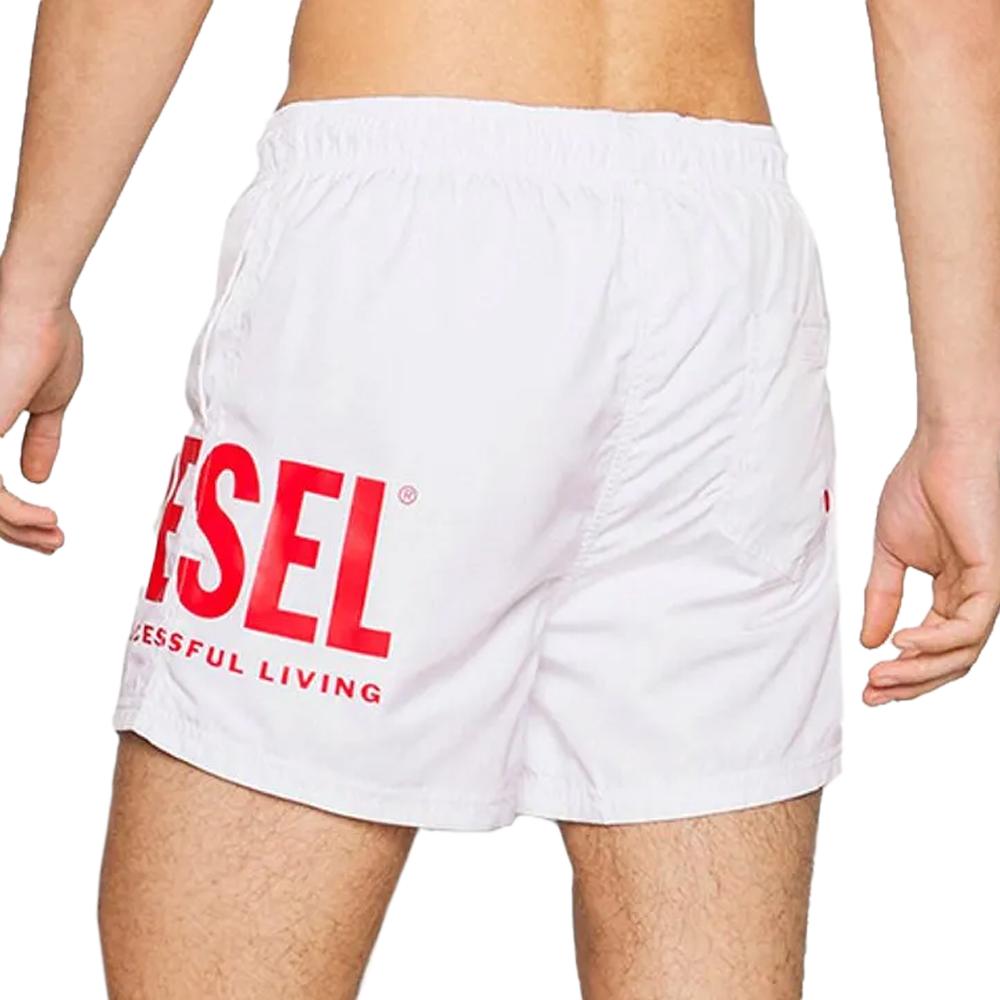 Diesel Short de bain Blanc/Rouge Homme Diesel Nico
