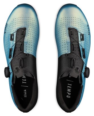 Chaussures Route Fizik Tempo Decos Carbone Bleu Irisé