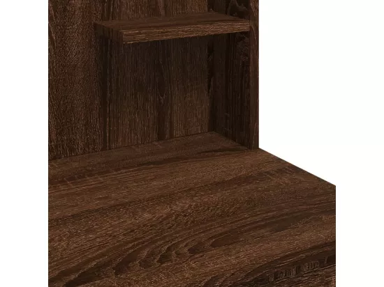 Coiffeuse avec lumières LED chêne marron 96x40x142 cm