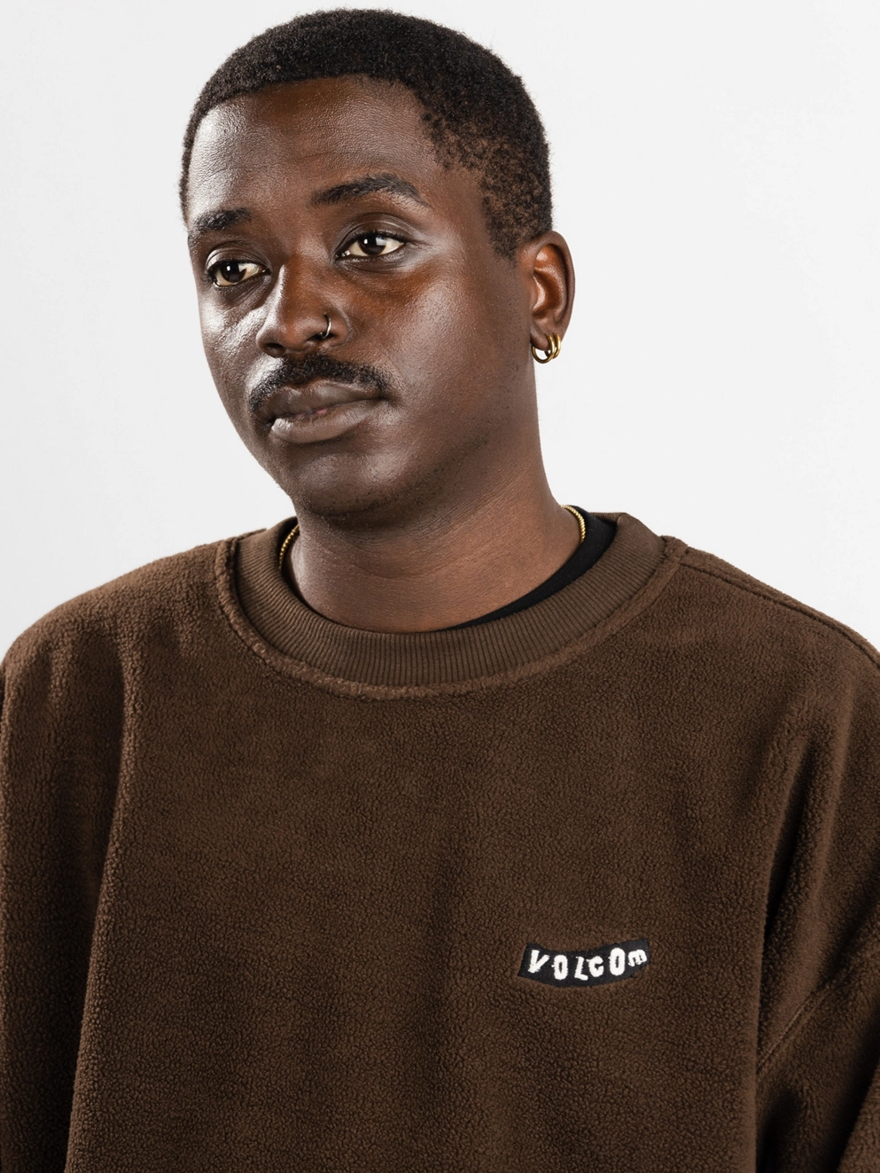 Volcom Too Kool Crew Sweater dark brown