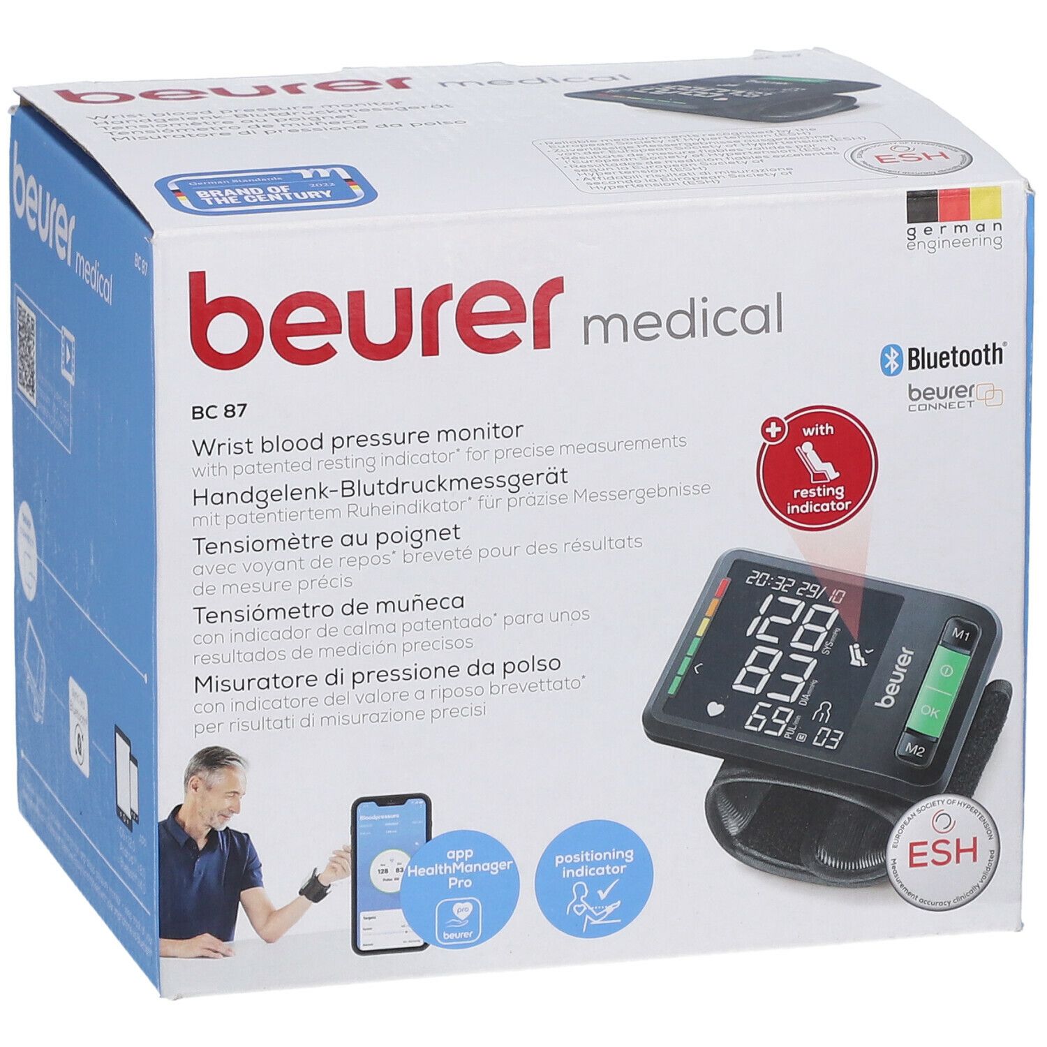 beurer Handgelenk-Blutdruckmessgerät BC 87 Bluetooth®