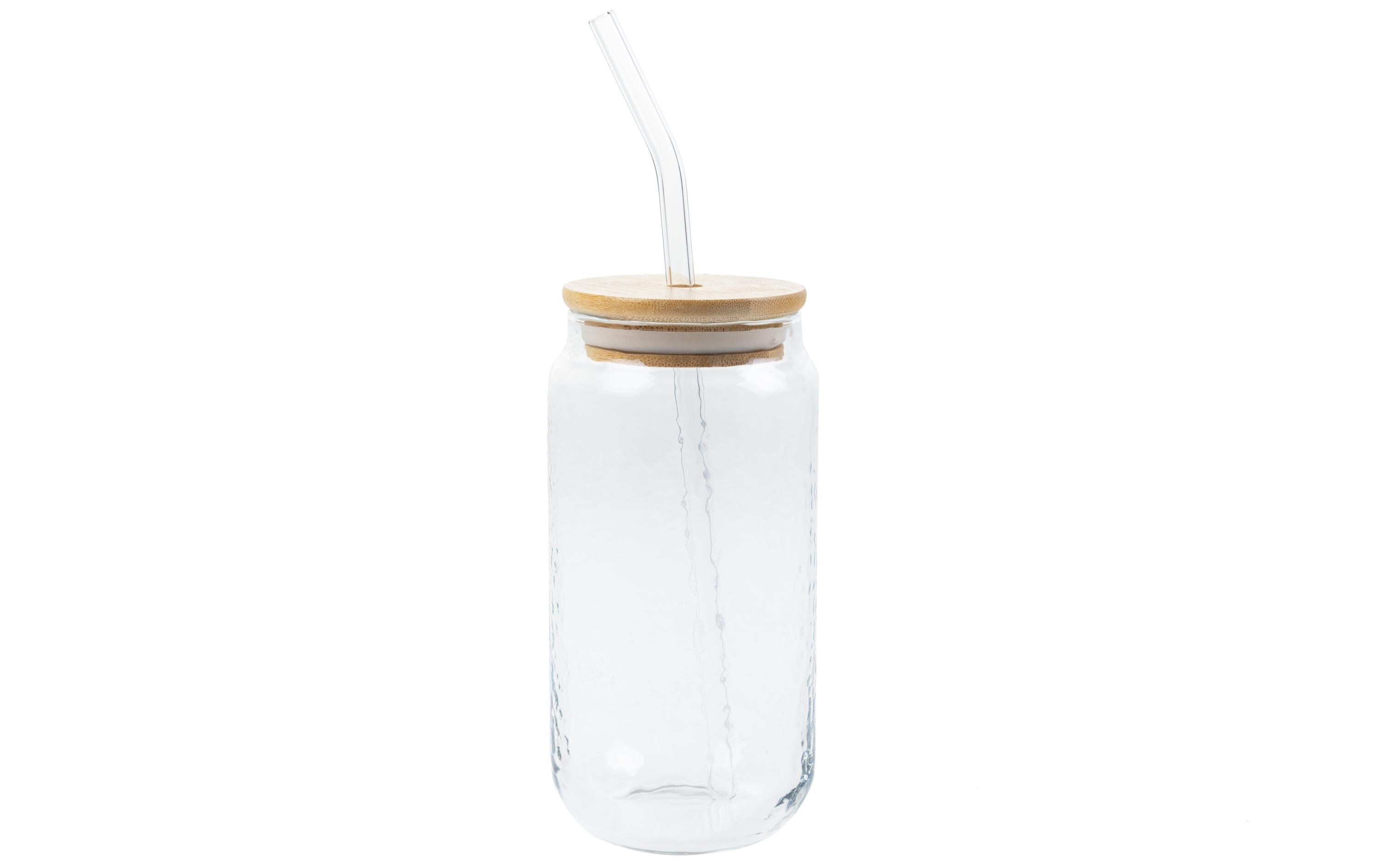 Trinkbecher Thea, 500 ml, 1 Stück, Braun/TransparentMundgeblasener Glasbecher