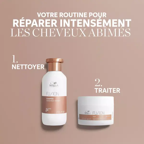 Wella Professionals Fusion Masque réparation intense pour cheveux abîmés et fragilisés 75ml