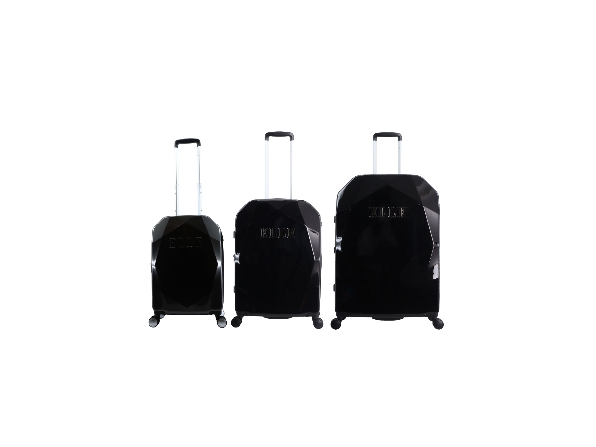 ELLE Diamond 56.5/67/76.5 cm reiskofferset - Anthracite
