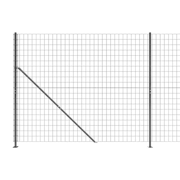 vidaXL Nettinggjerde med flens antrasitt 1,4x25 m