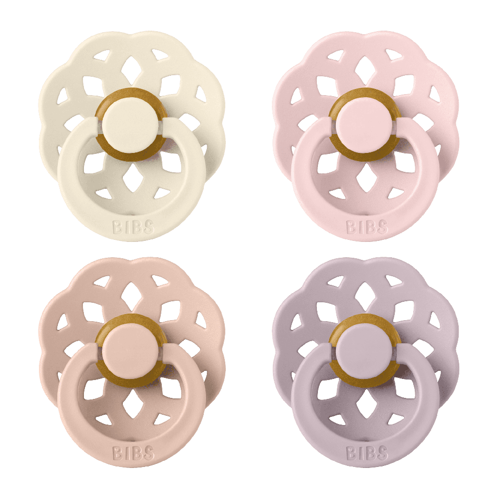 BIBS - Pacifier Boheme 4 PACK - Dusky Lilac Mix - Size 2