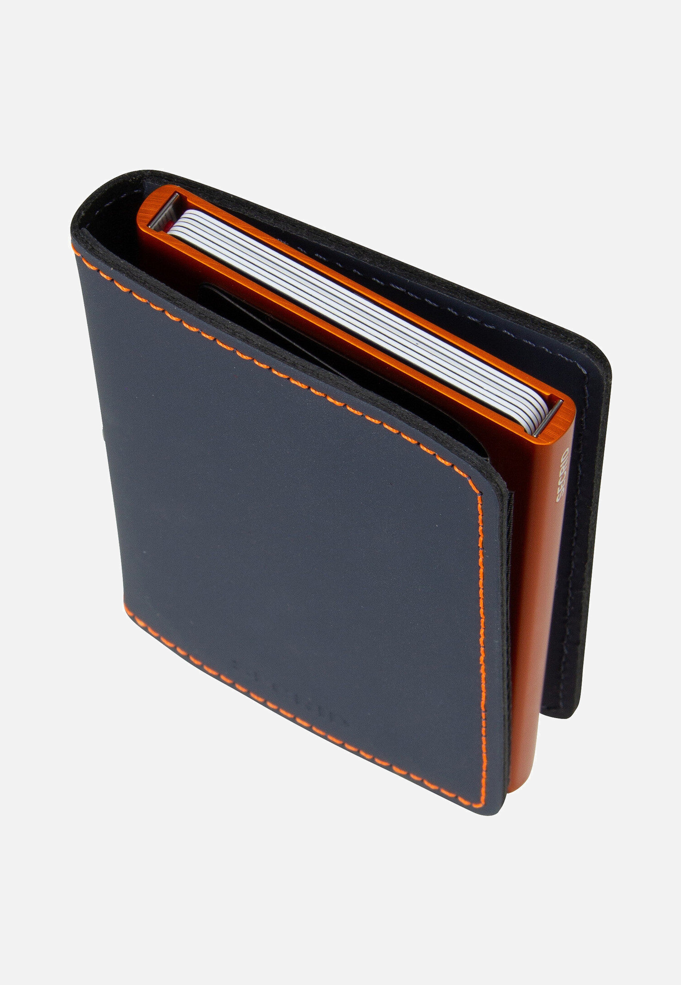Slimwallet Matte Night Blue-Orange - Portemonnaie