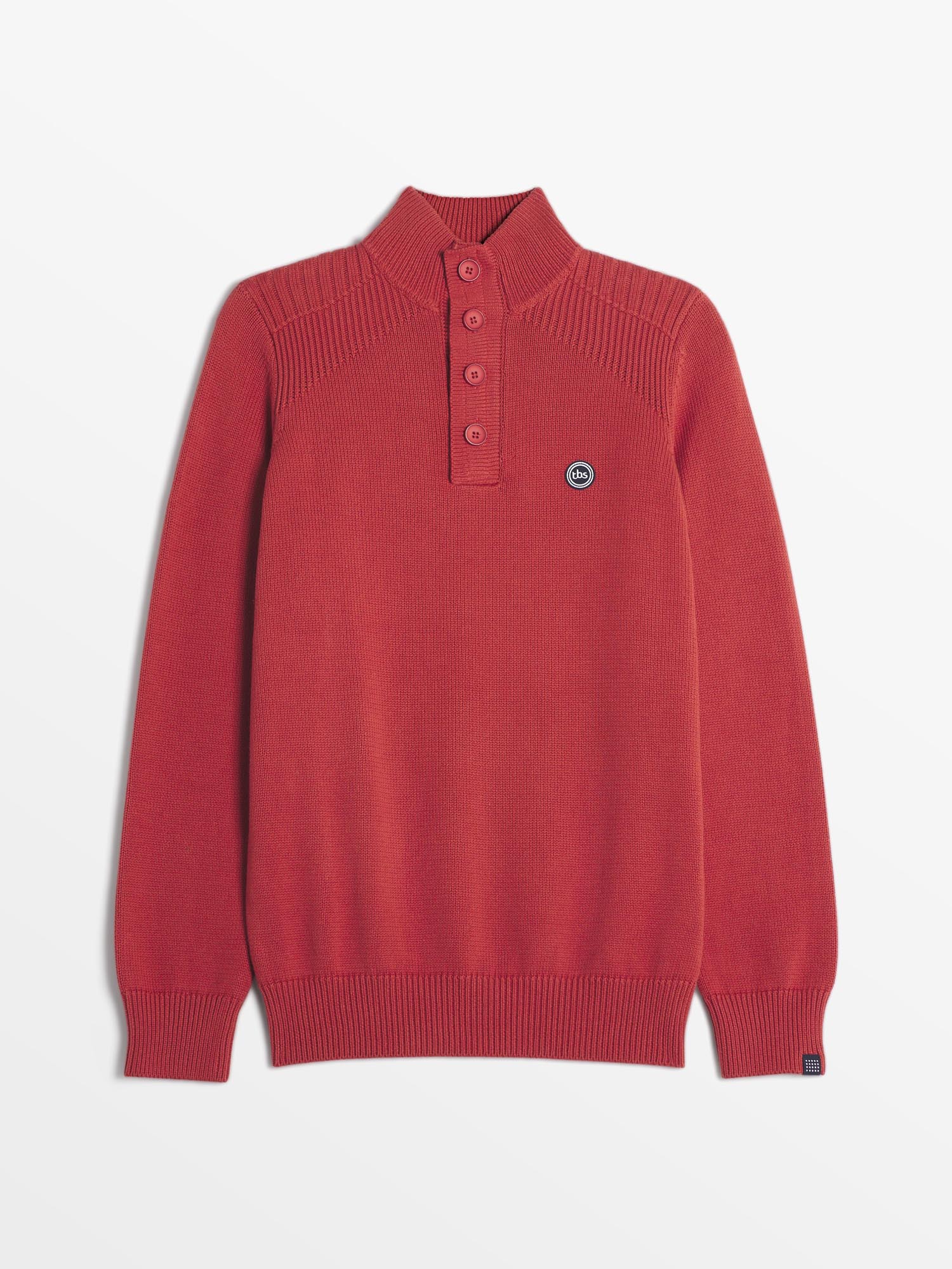 Pull Homme Col Camionneur Orange