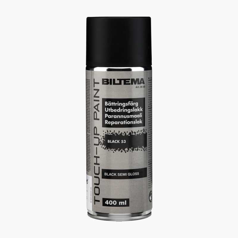 Utbedringslakk, svart halvblank, 400 ml