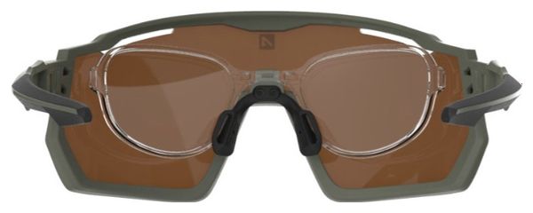 Coffret Lunettes AZR Pro Race RX Kaki Mat / Écran hydrophobe Jaune