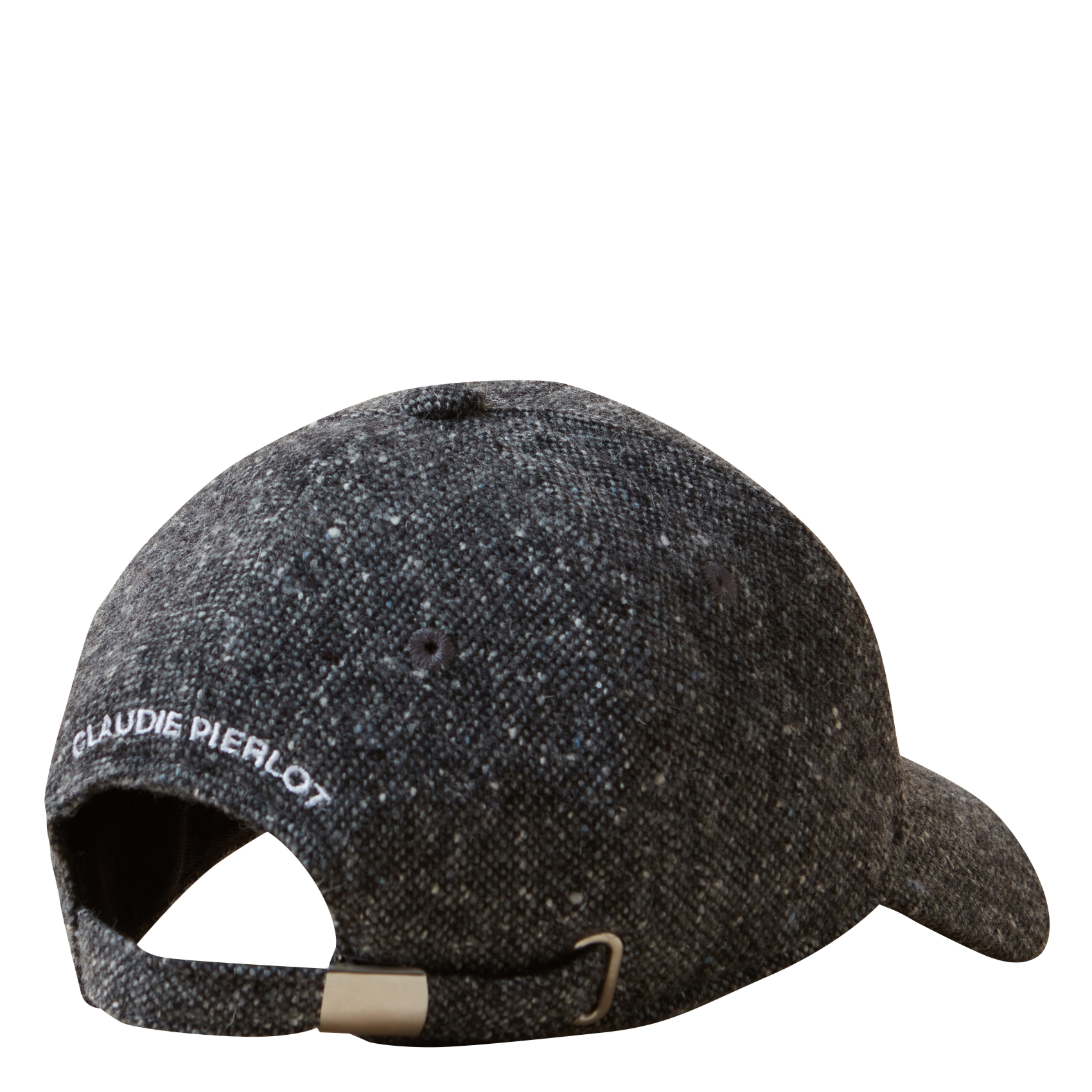 Casquette tweed broderie | Gris