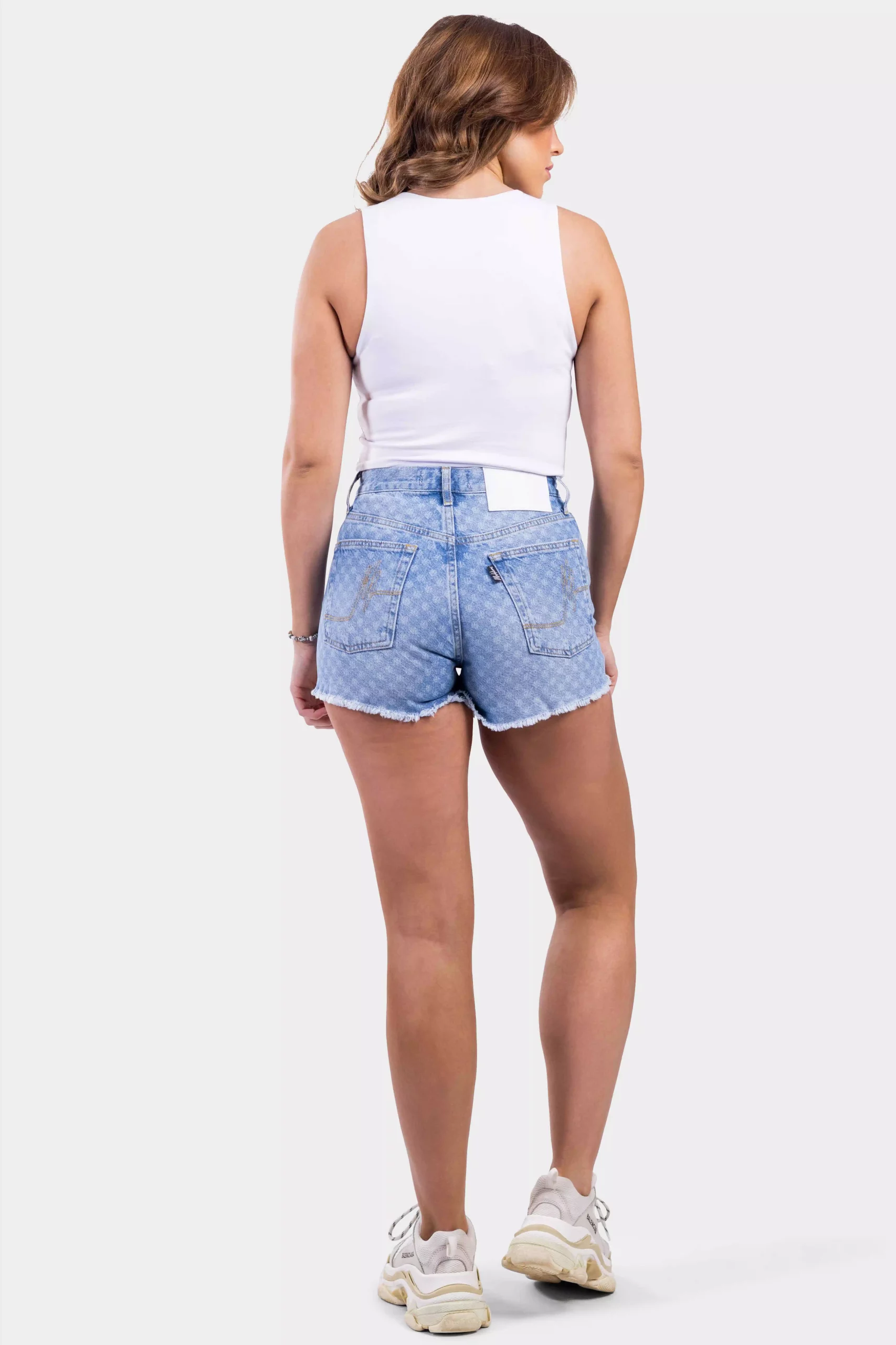 Malelions Motif Crop Top Dames Wit