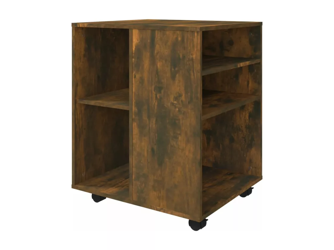 Armoire roulante Chêne fumé 60x53x72 cm Bois d'ingénierie