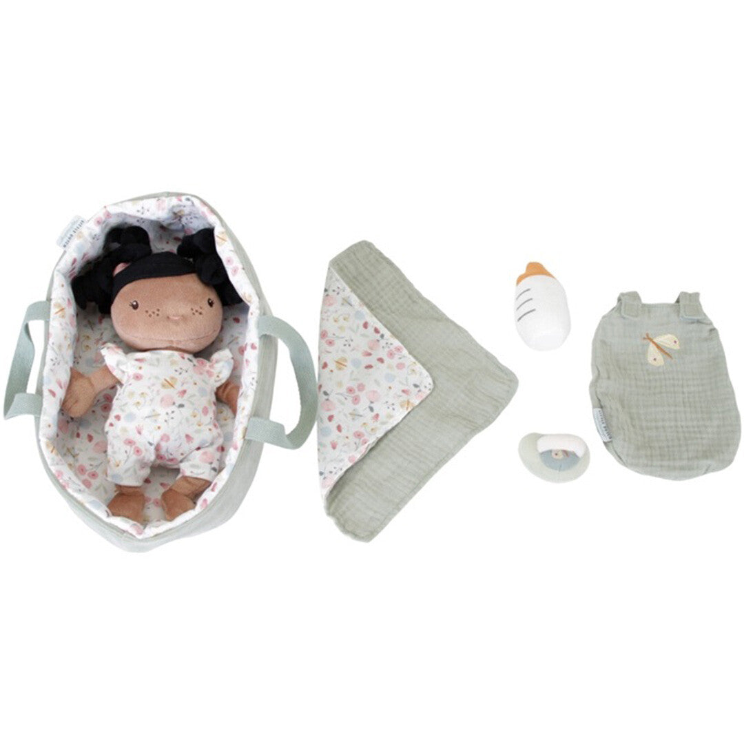 Little dutch lappenpop met reiswieg evi - 24 cm