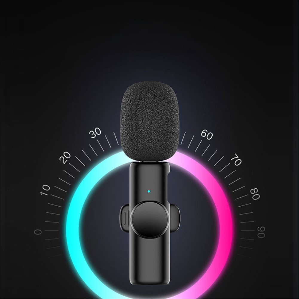 Kabelloses 360° Lavalier Mikrofon für iPhone / iPad mit Lightning Anschluss   Rauschunterdrückung für Livestreams / Interview / Podcast