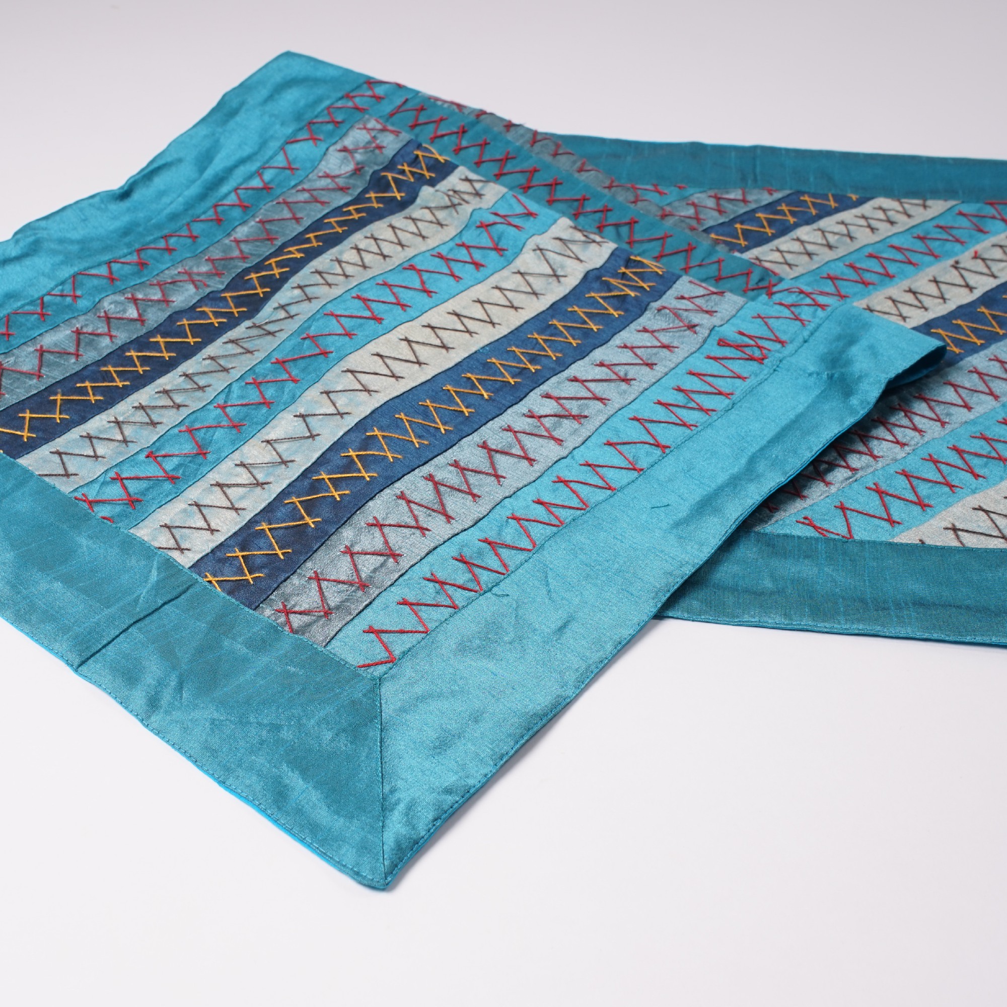 Tischläufer, blau, L 150 cm, B 45 cm von fischer's lagerhaus