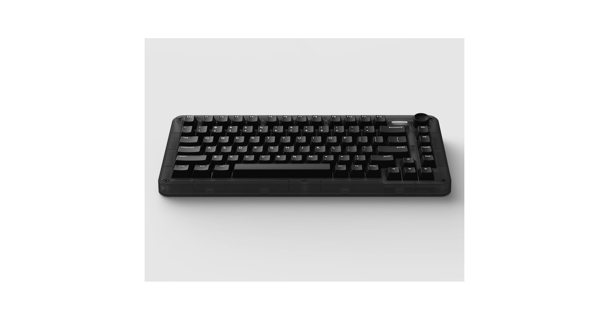 IqunixZX75 Dark Side Wireless Mechanical Keyboard, gaming toetsenbord  (Zwart, US lay-out, Cherry MX Brown, RGB leds, 75%, Hot-swappable, Double-shot PBT, 2.4GHz | Bluetooth 5.1 | USB-C)