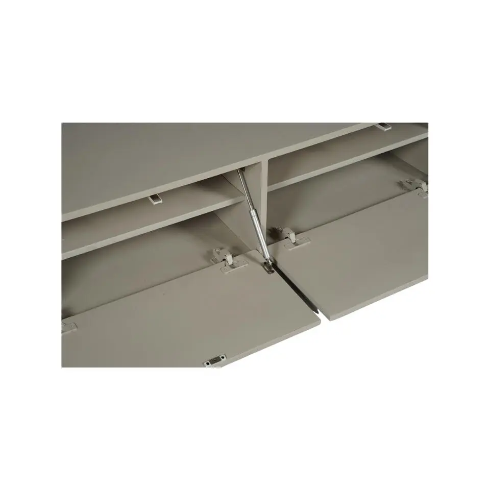 Zwevend Tv-Meubel Beige Mangohout - 160x35x30cm - 3 Deuren - Vision