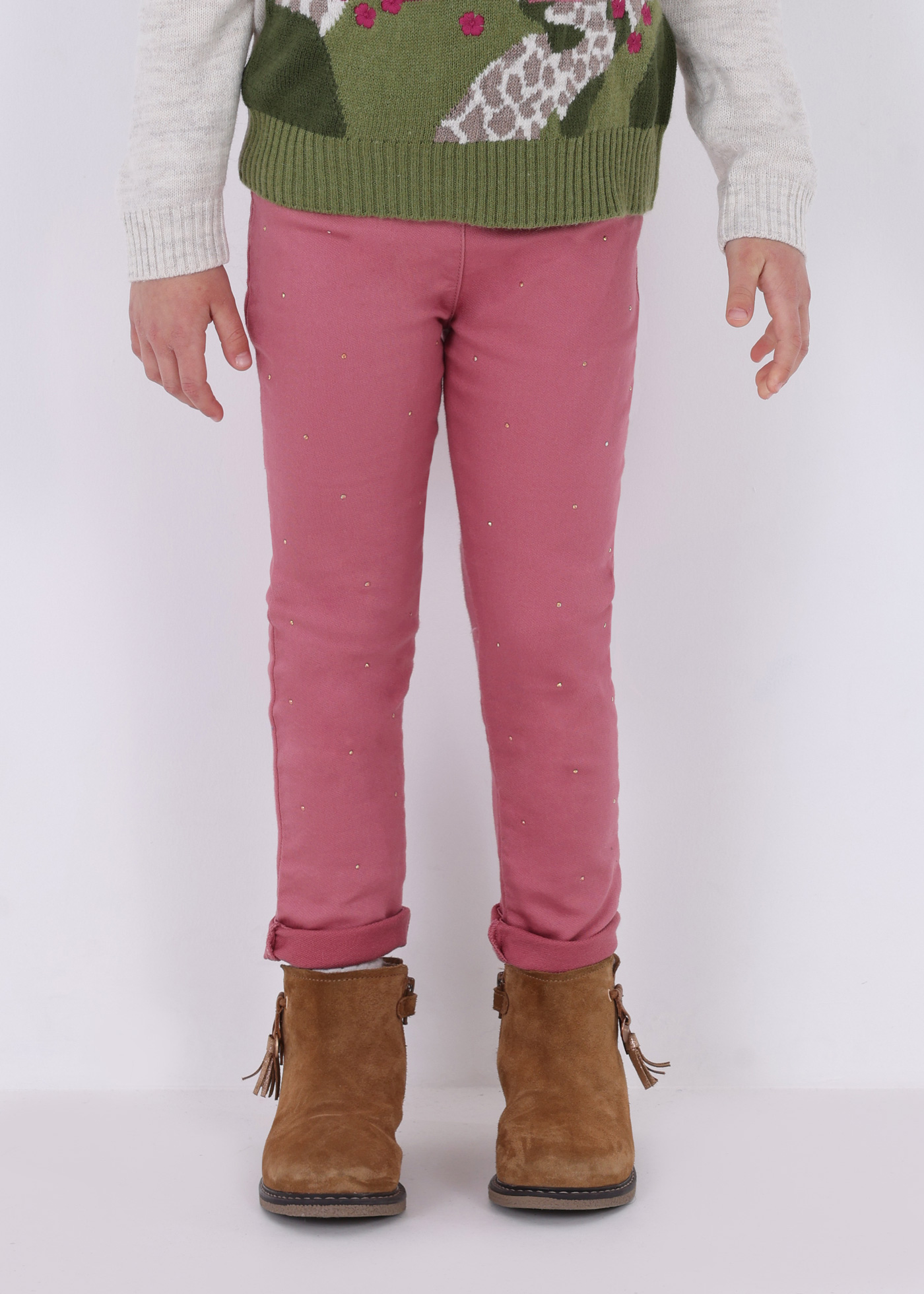 Leggings com strass para meninas