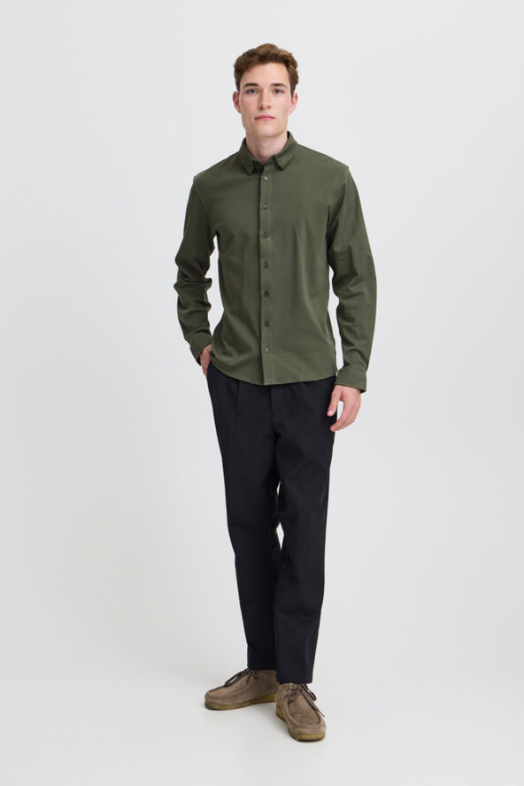 Casual Friday CFMARC performance pants with pleat Black beauty