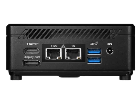 MSI Cubi 5 12M 005EU - Mini PC Core i3 1215U / op til 4.4 GHz - RAM 8 GB - SSD 256 GB - NVMe - UHD Graphics - IEEE 802.11ax (Wi-Fi 6E), Bluetooth 5.3, Gigabit Ethernet, 2.5 Gigabit Ethernet - Win 11 Home - skærm: ingen - sort