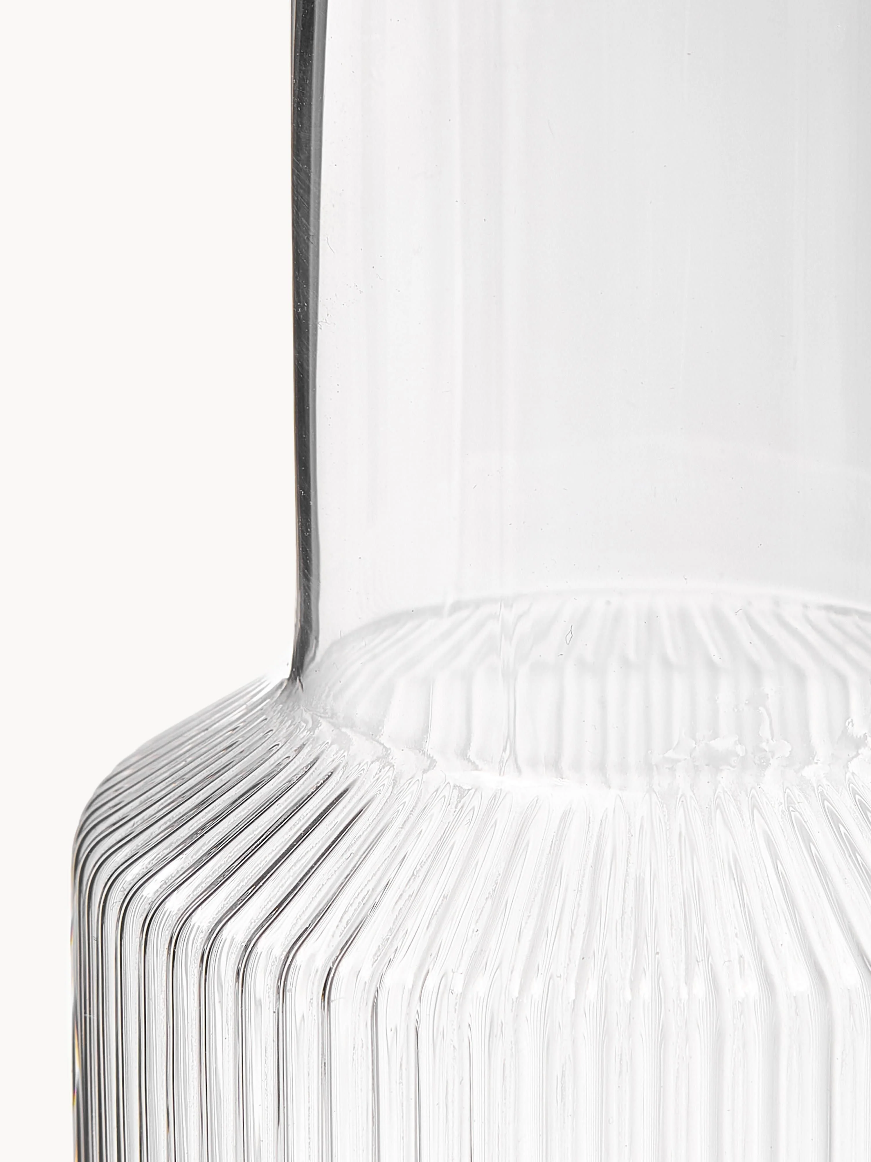 Mondgeblazen karaf Ripple met groefreliëf, 1 L