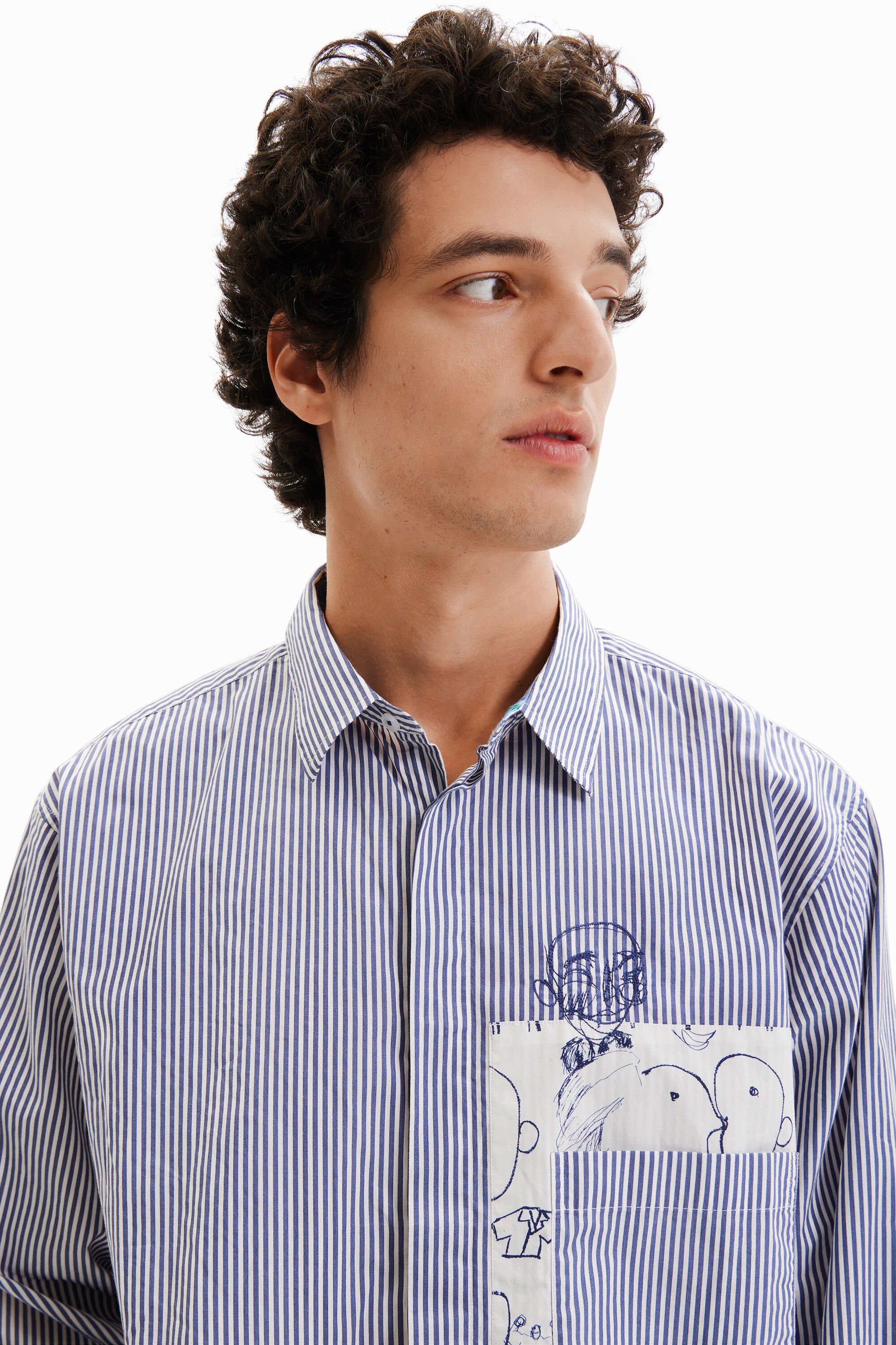 Chemise rayures patchwork